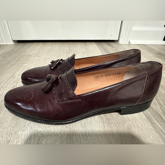 Salvatore Ferragamo Men\'s Tassel Loafers Dark Burgundy Leather main image 8